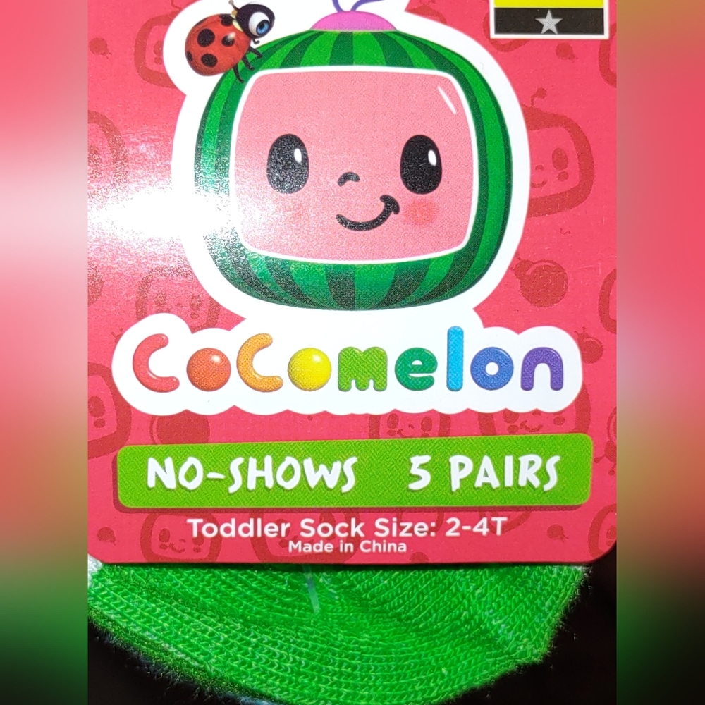 5 pack Cocomelon no show socks NWT